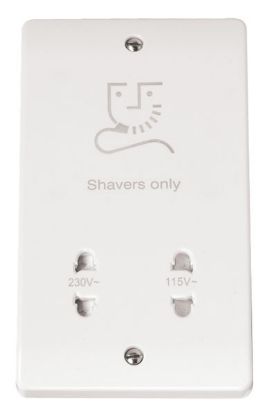 CMA100  Mode White Dual Voltage Shaver Socket Outlet